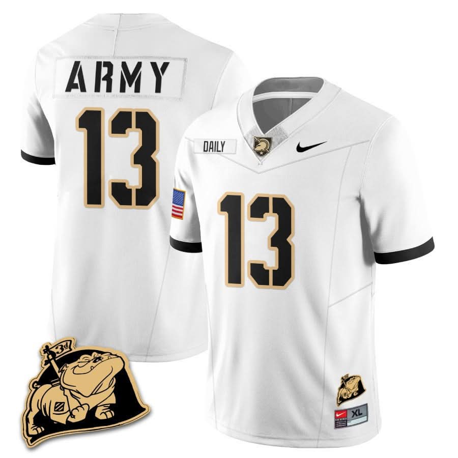 Army Black Knights Rocky The Bulldog Patch Jersey