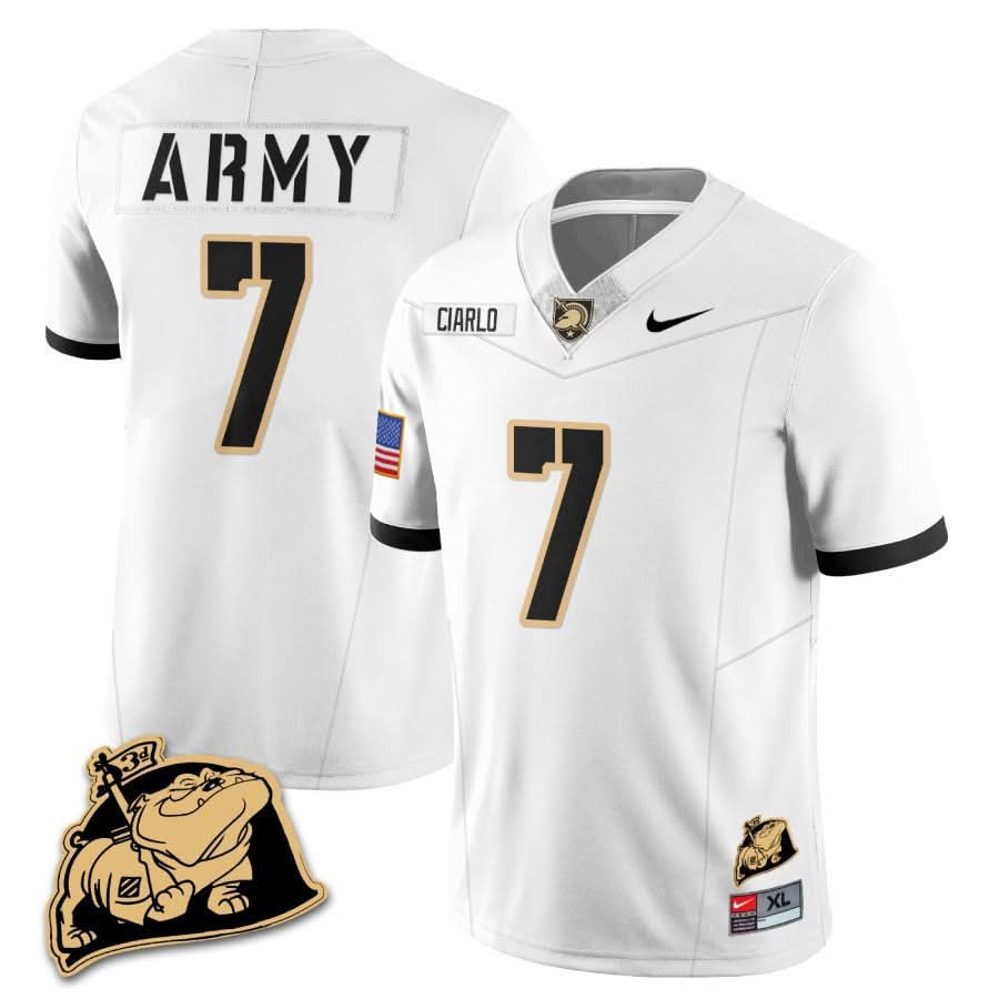 Army Black Knights Rocky The Bulldog Patch Jersey