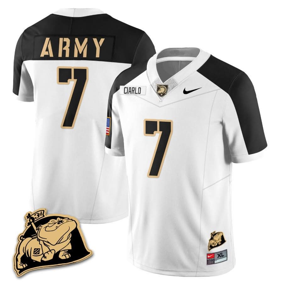 Army Black Knights Rocky The Bulldog Patch Jersey