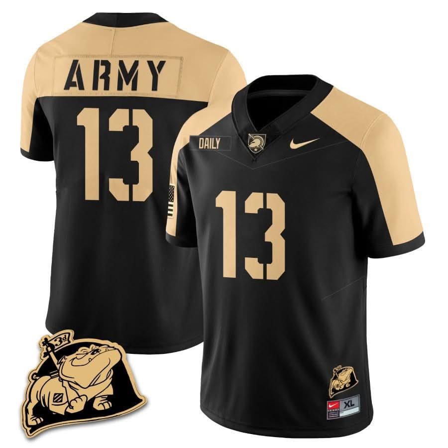 Army Black Knights Rocky The Bulldog Patch Jersey