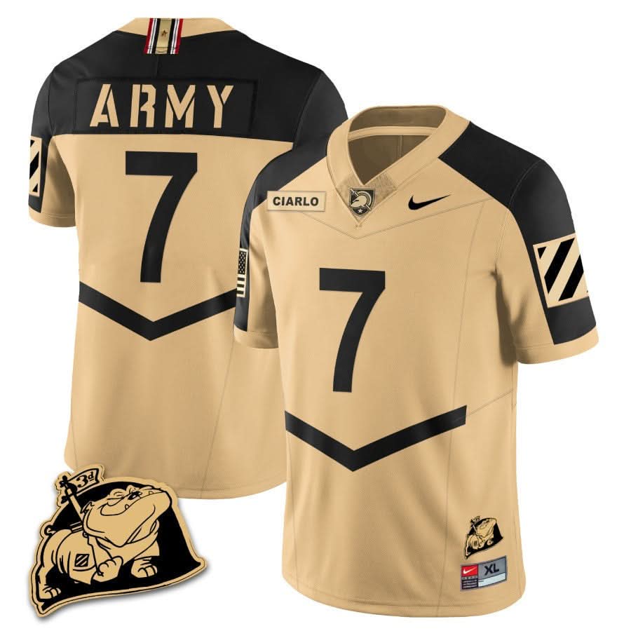 Army Black Knights Rocky The Bulldog Patch Jersey