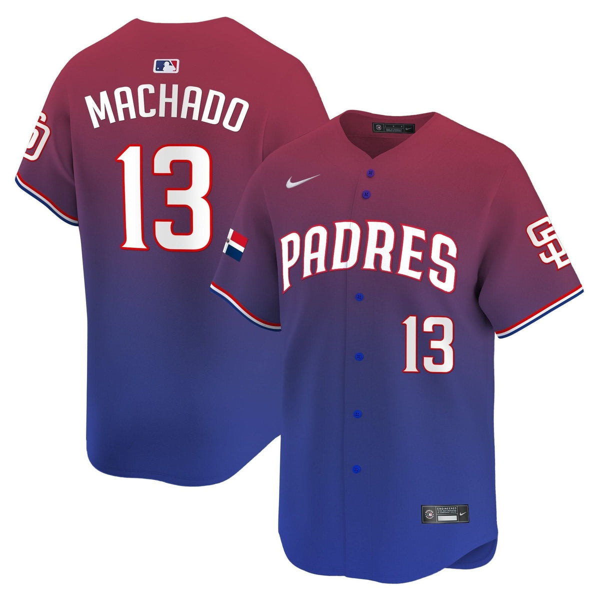 San Diego Padres Dominican Republic Vapor Premier Limited Jersey - Stitched