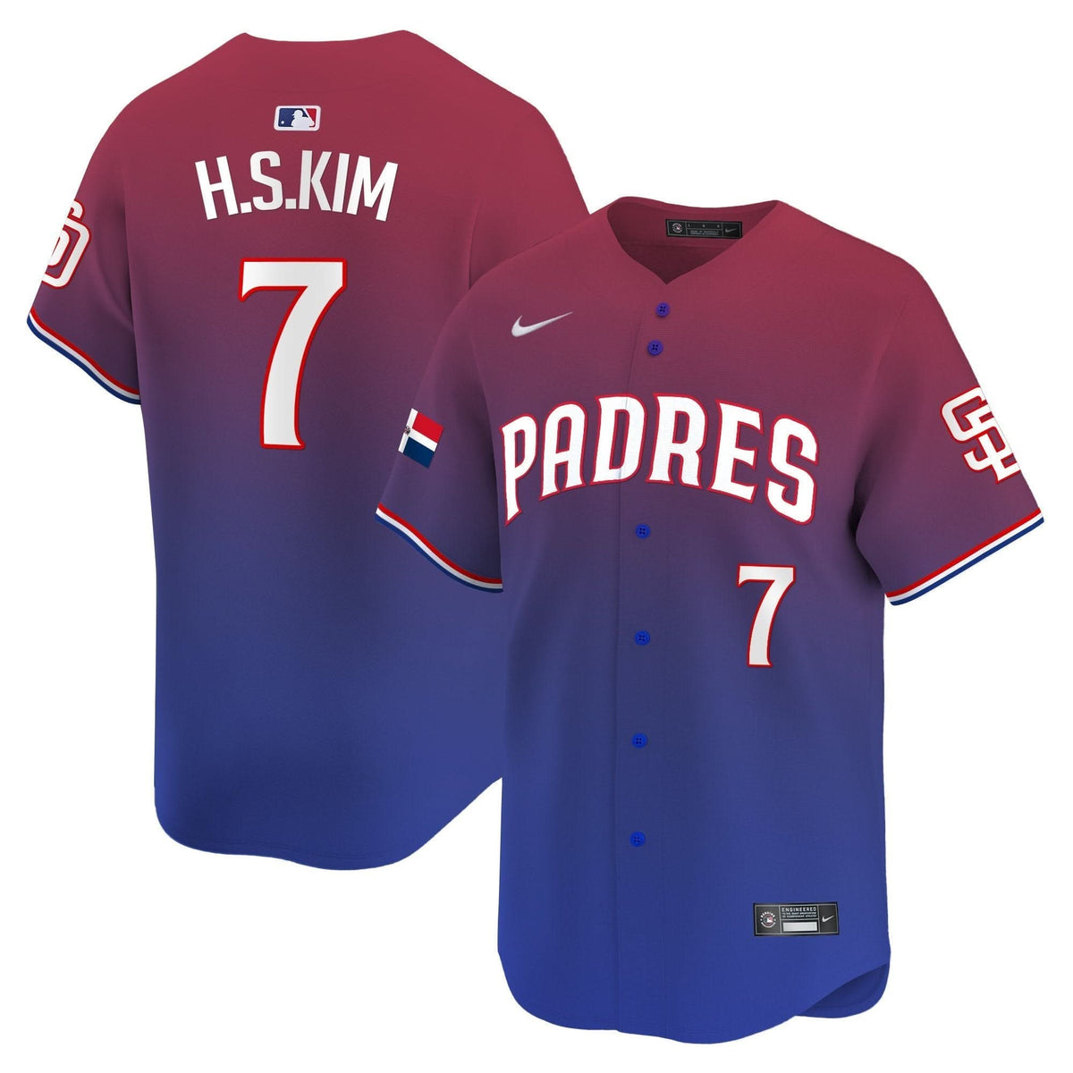 San Diego Padres Dominican Republic Vapor Premier Limited Jersey - Stitched