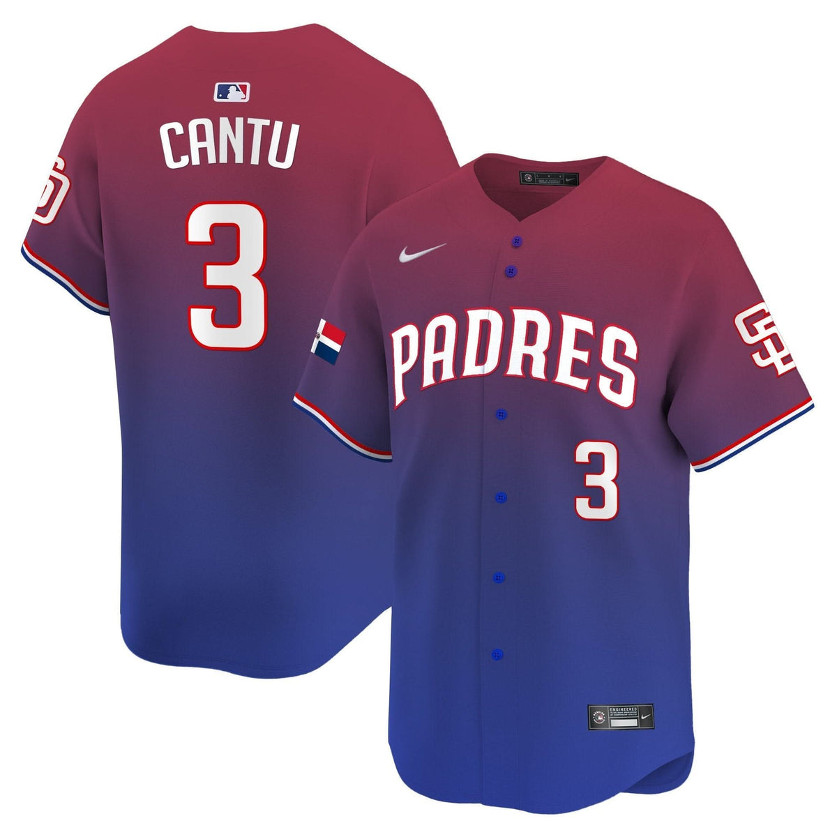 San Diego Padres Dominican Republic Vapor Premier Limited Jersey - Stitched