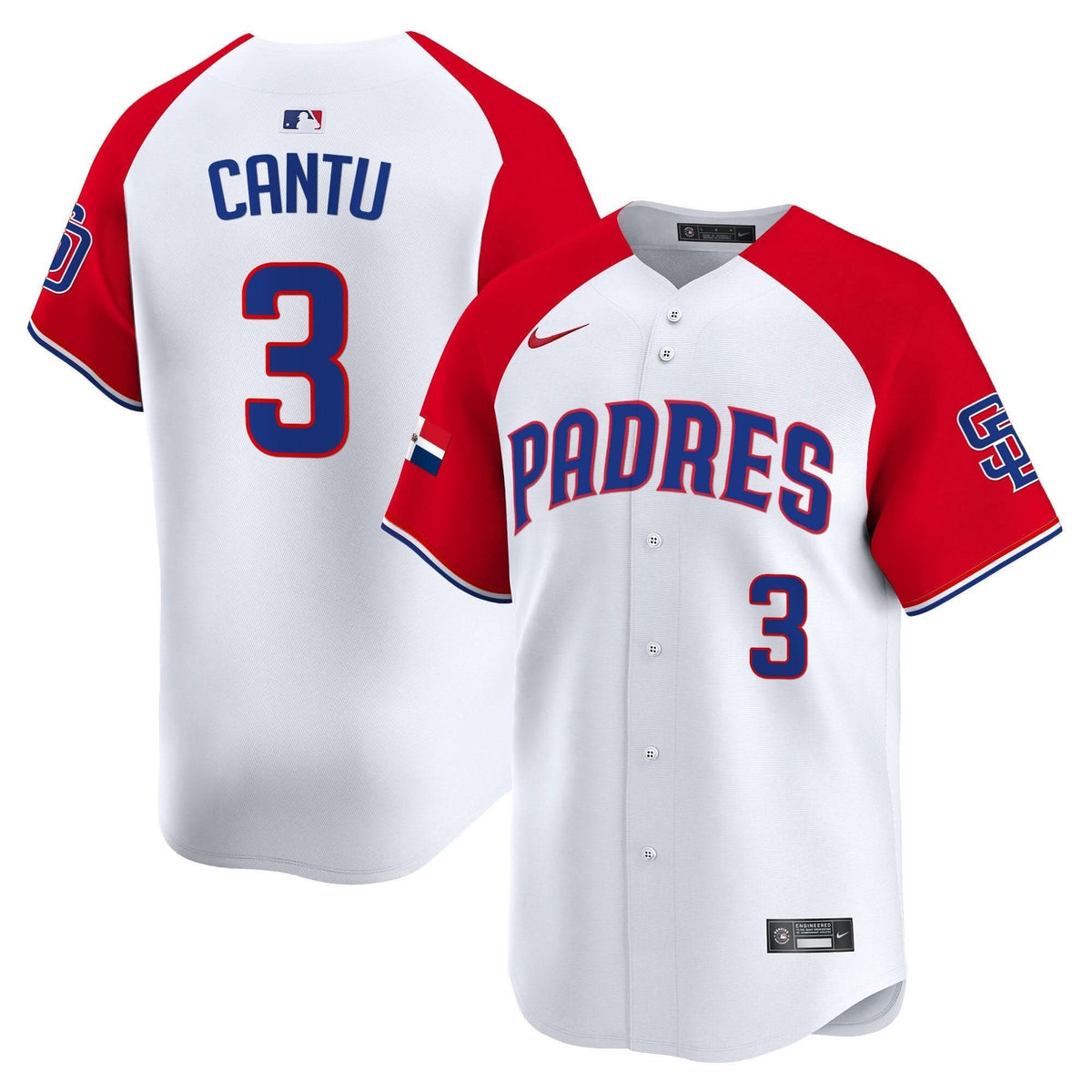 San Diego Padres Dominican Republic Vapor Premier Limited Jersey - Stitched