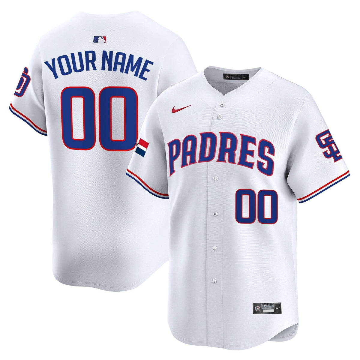 San Diego Padres Dominican Republic Vapor Premier Limited Custom Jersey - Stitched