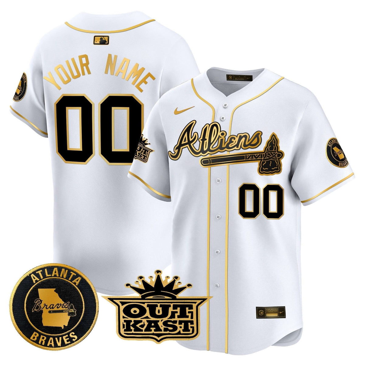 Atlanta Braves Atliens Vapor Premier Limited Custom Jersey - Stitched