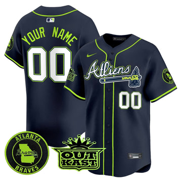 Atlanta Braves Atliens Vapor Premier Limited Custom Jersey - Stitched