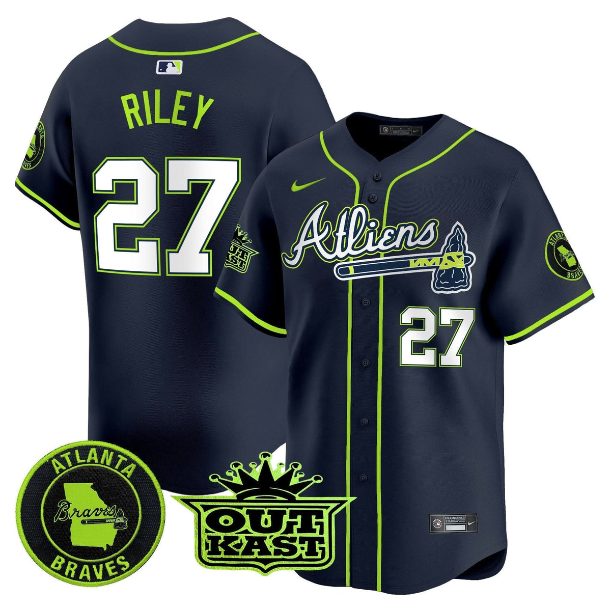 Atlanta Braves Atliens Vapor Premier Limited Jersey - Stitched