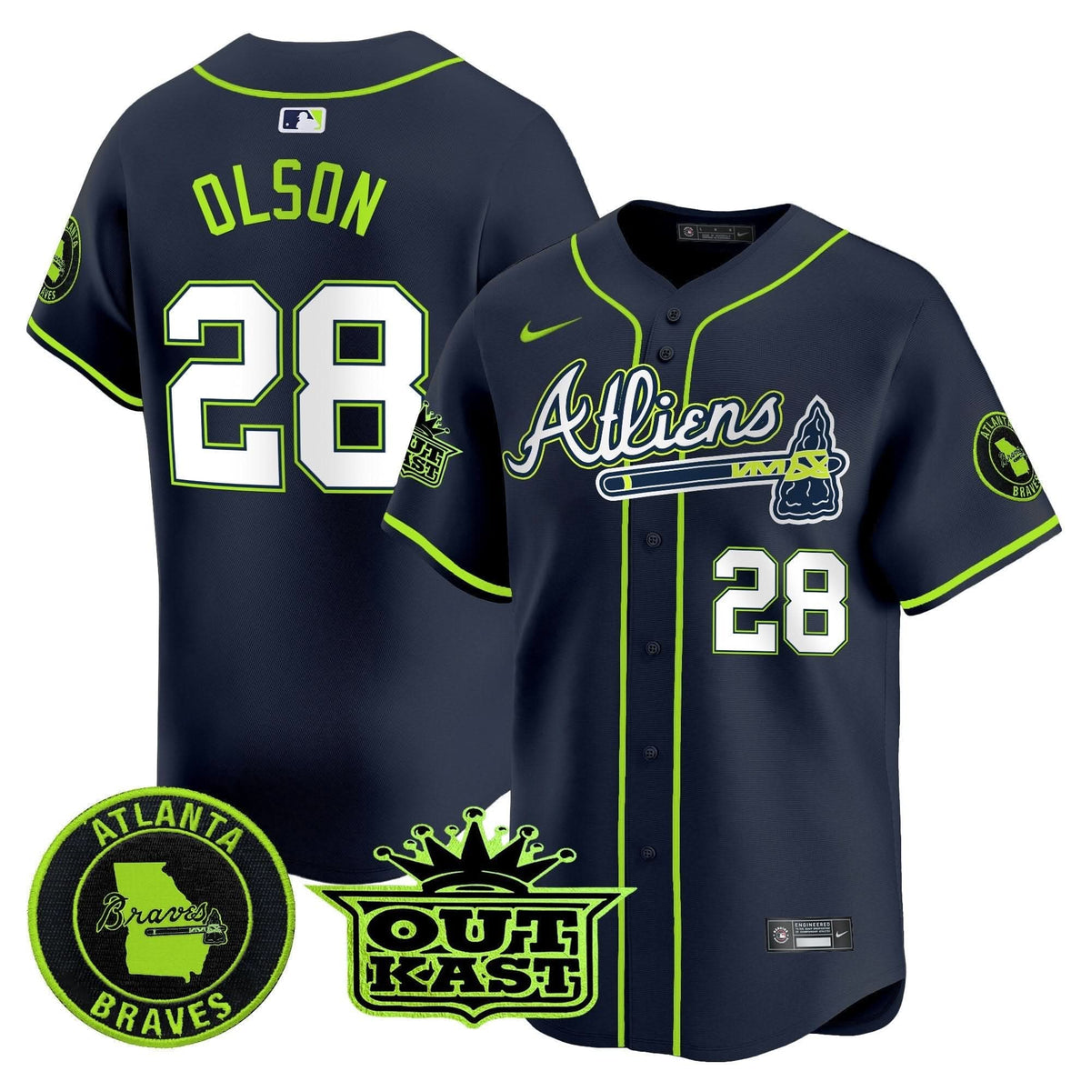 Atlanta Braves Atliens Vapor Premier Limited Jersey - Stitched