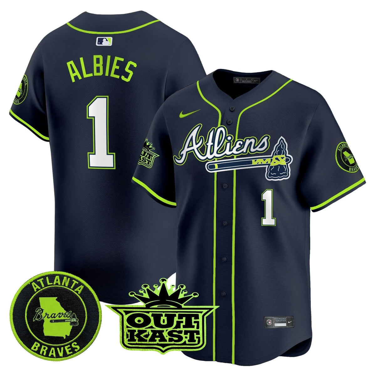 Atlanta Braves Atliens Vapor Premier Limited Jersey - Stitched