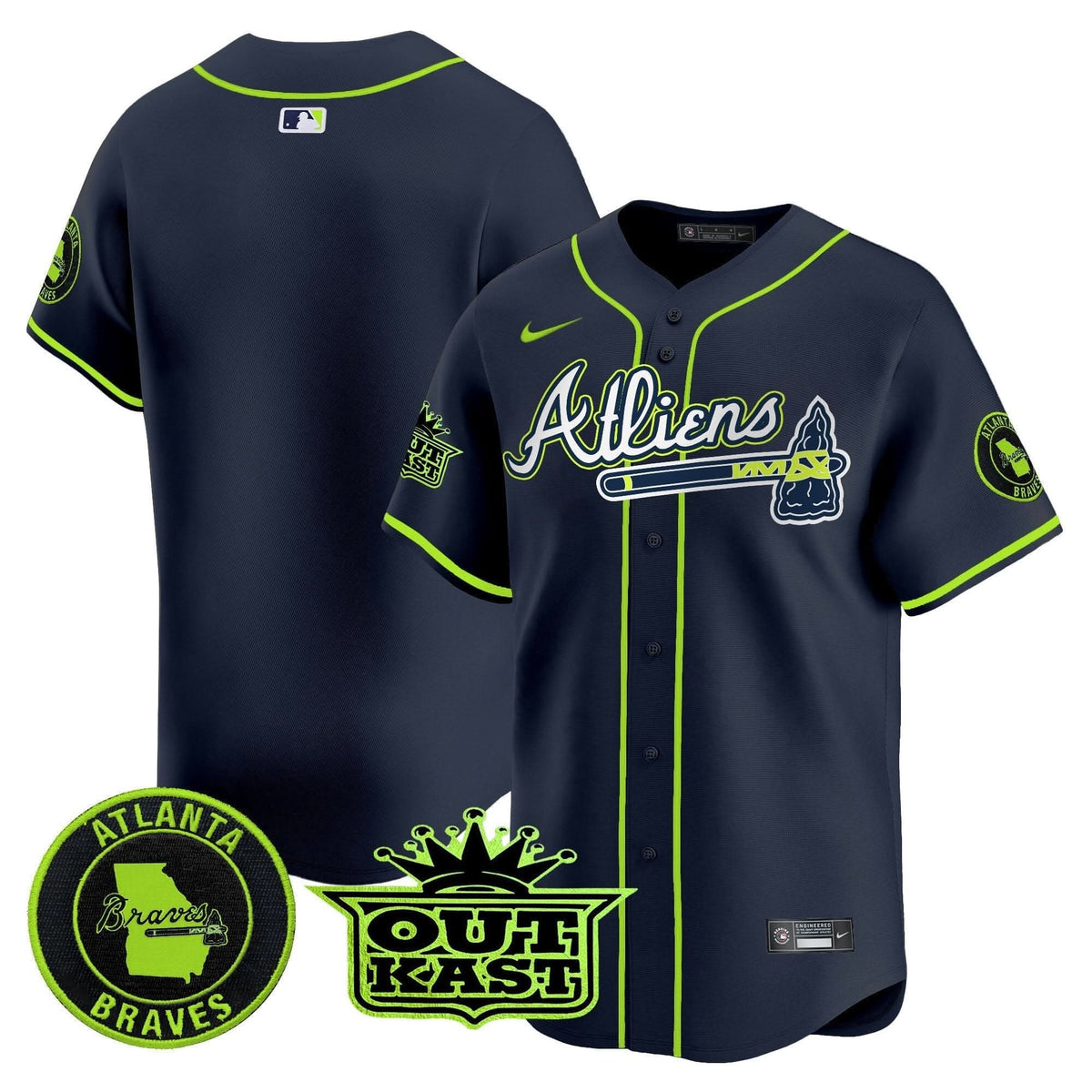 Atlanta Braves Atliens Vapor Premier Limited Jersey - Stitched