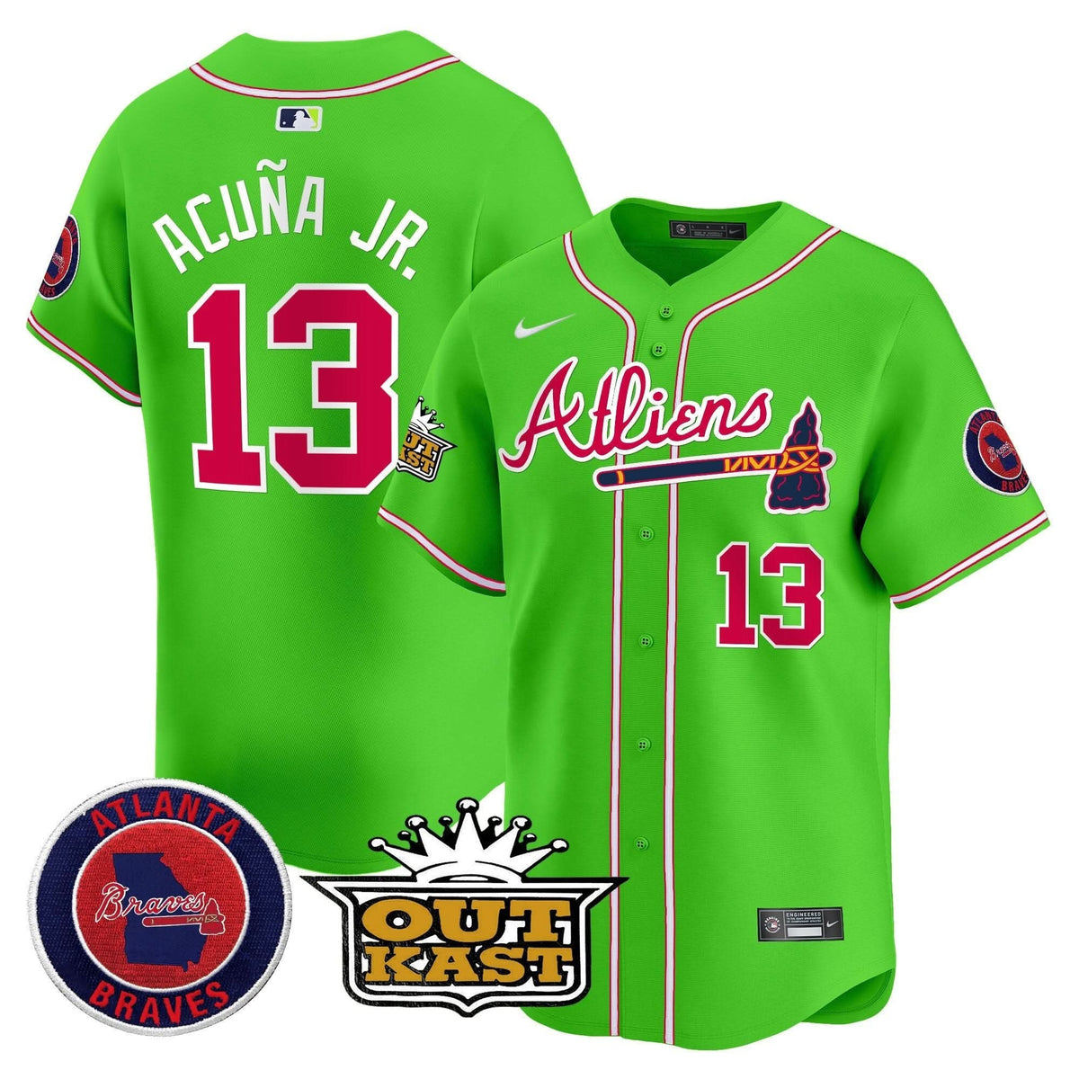Atlanta Braves Atliens Vapor Premier Limited Jersey - Stitched