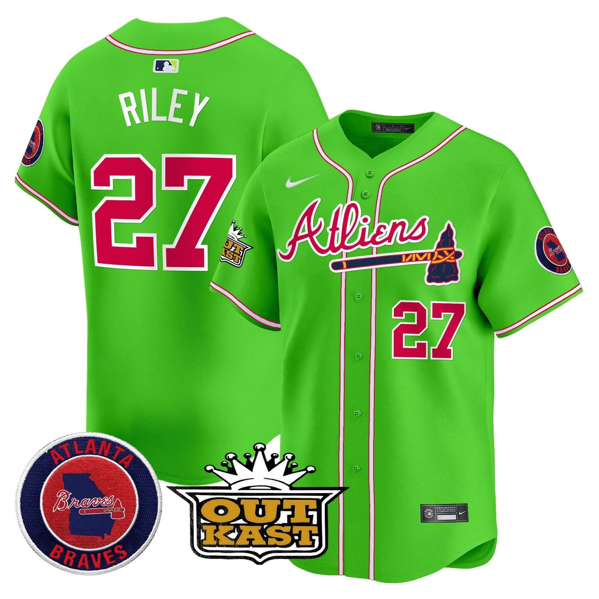 Atlanta Braves Atliens Vapor Premier Limited Jersey - Stitched