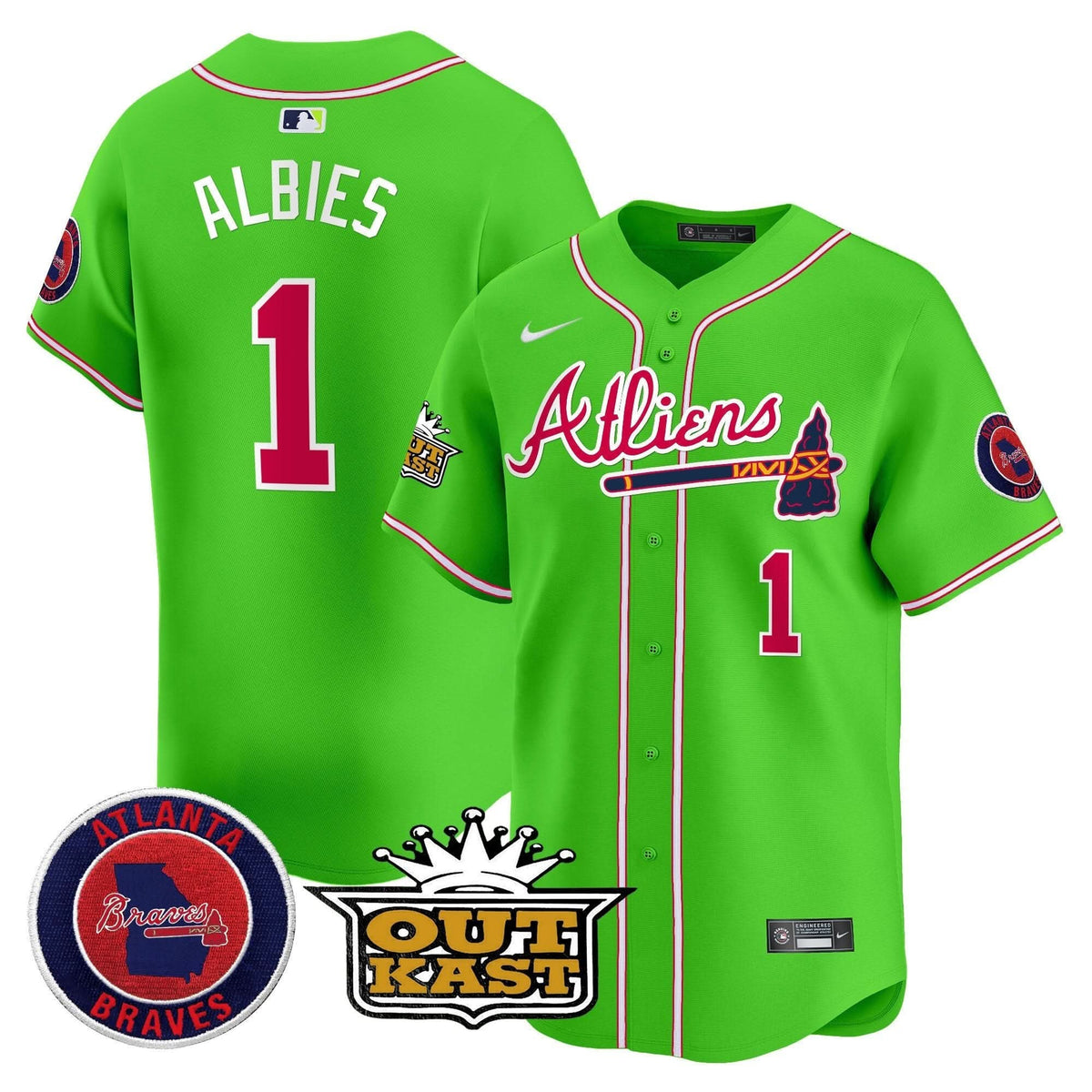 Atlanta Braves Atliens Vapor Premier Limited Jersey - Stitched