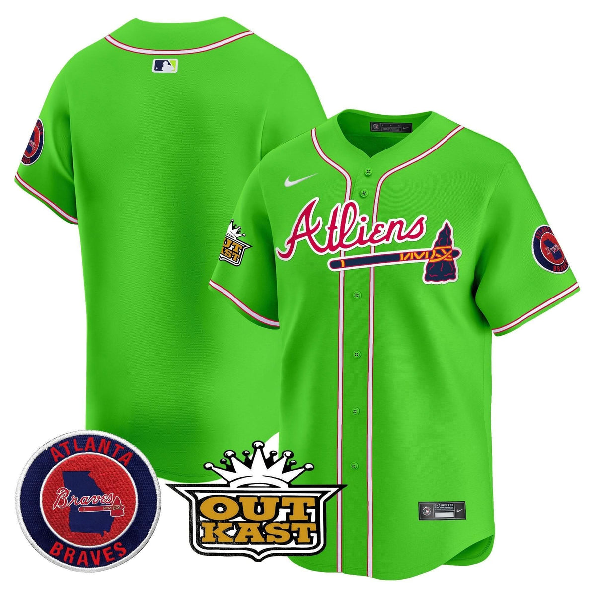Atlanta Braves Atliens Vapor Premier Limited Jersey - Stitched