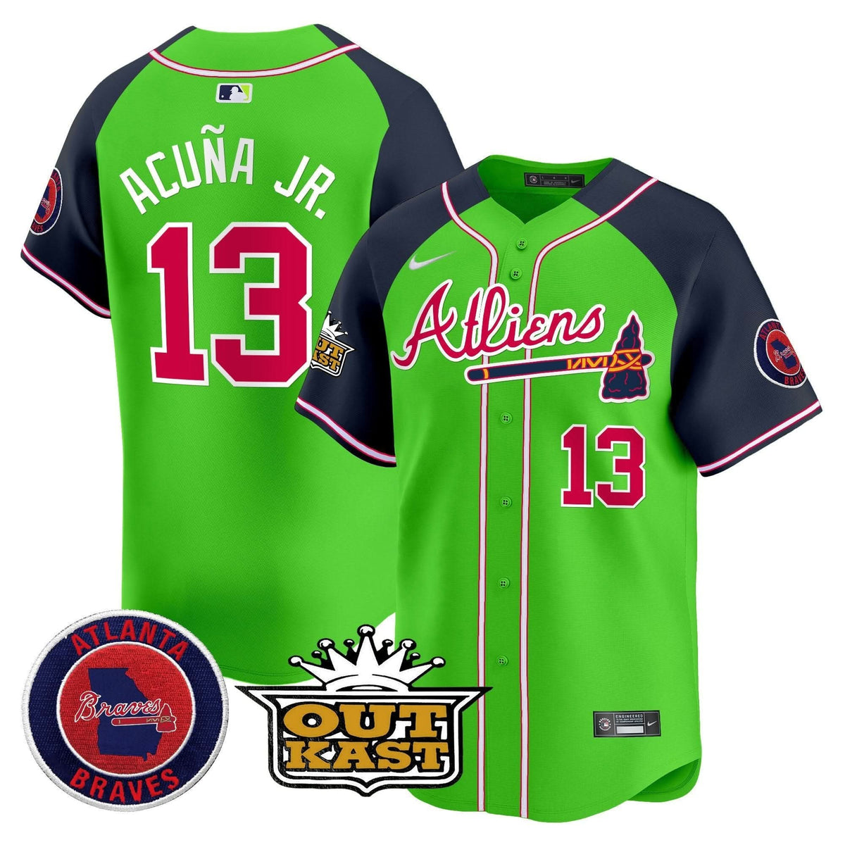 Atlanta Braves Atliens Vapor Premier Limited Jersey - Stitched