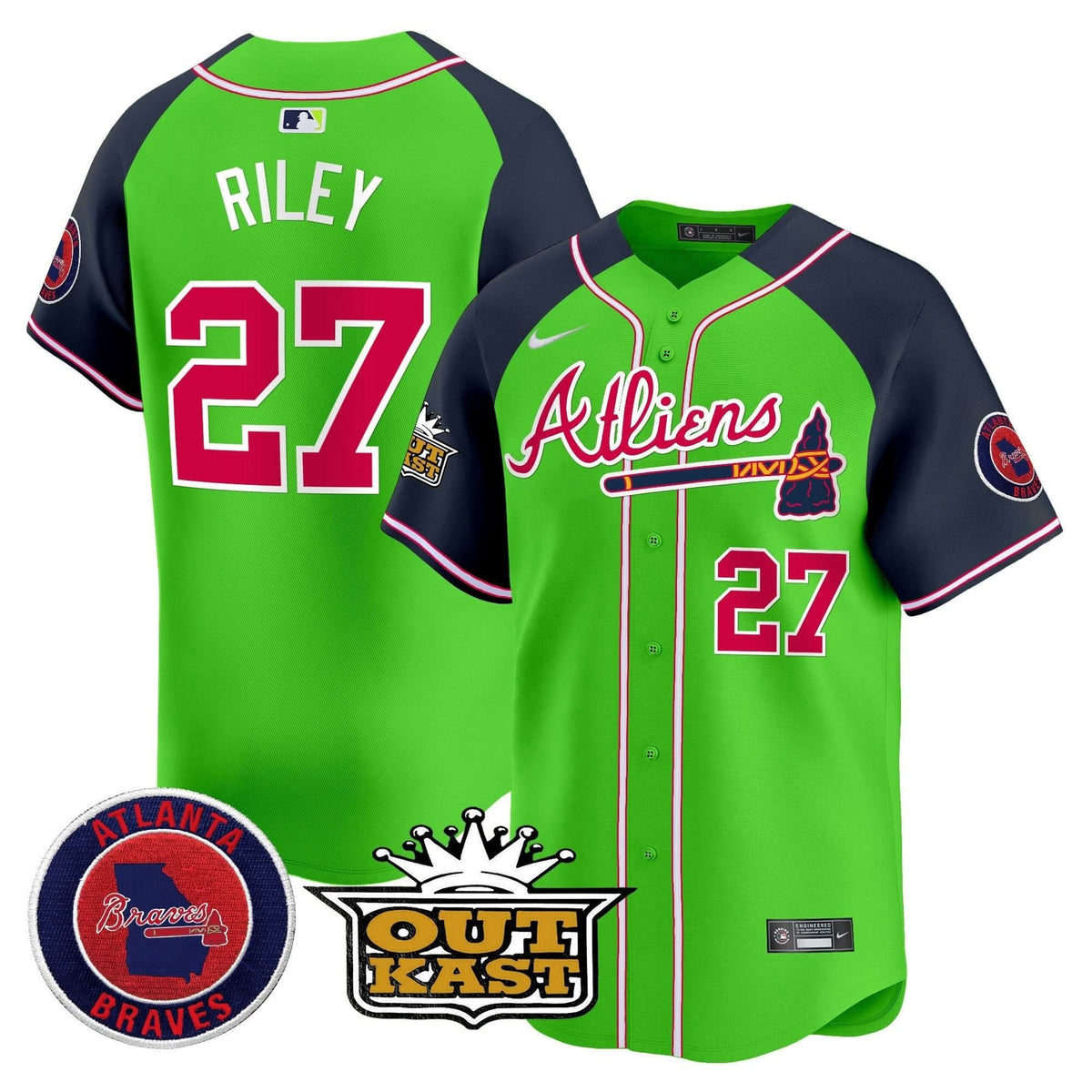 Atlanta Braves Atliens Vapor Premier Limited Jersey - Stitched