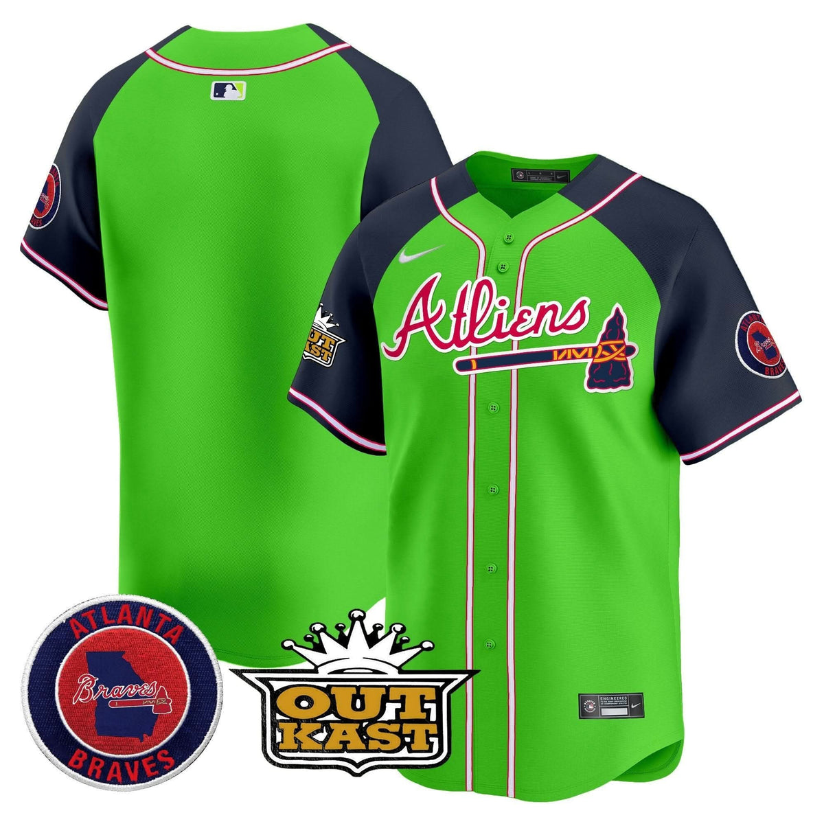 Atlanta Braves Atliens Vapor Premier Limited Jersey - Stitched