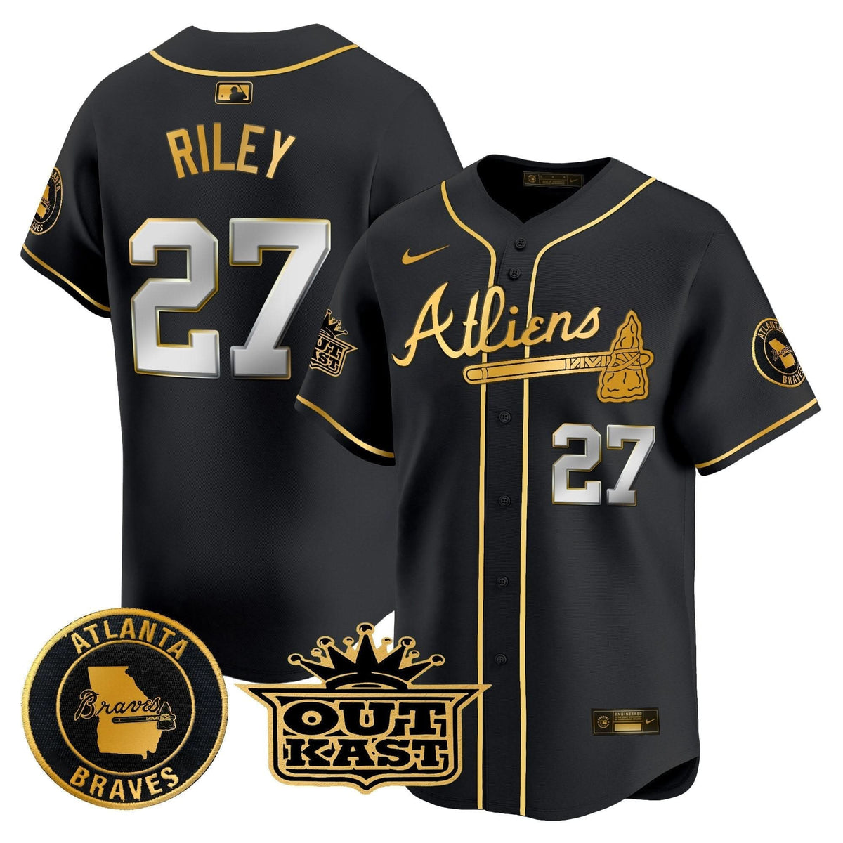 Atlanta Braves Atliens Vapor Premier Limited Jersey - Stitched