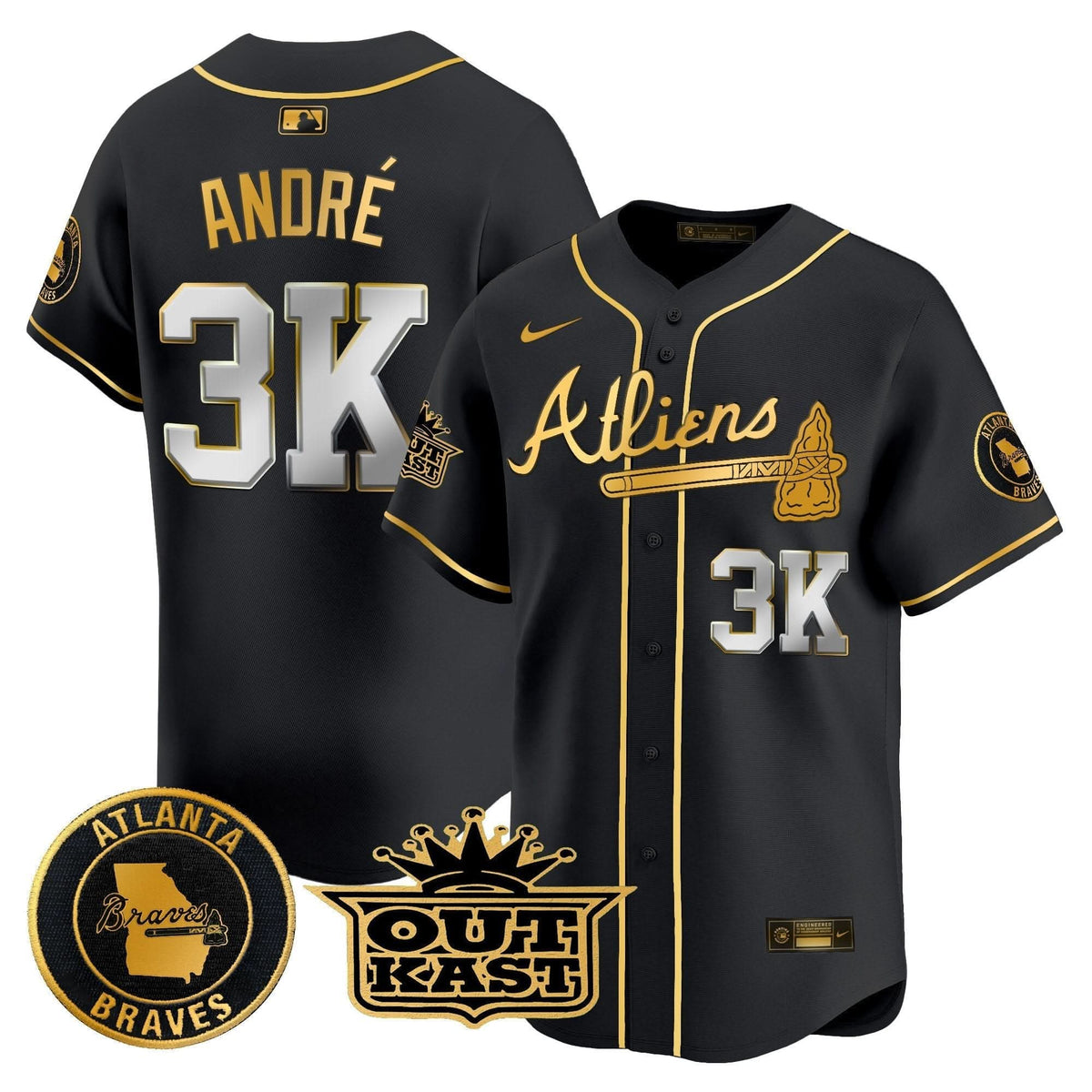 Atlanta Braves Atliens Vapor Premier Limited Jersey - Stitched