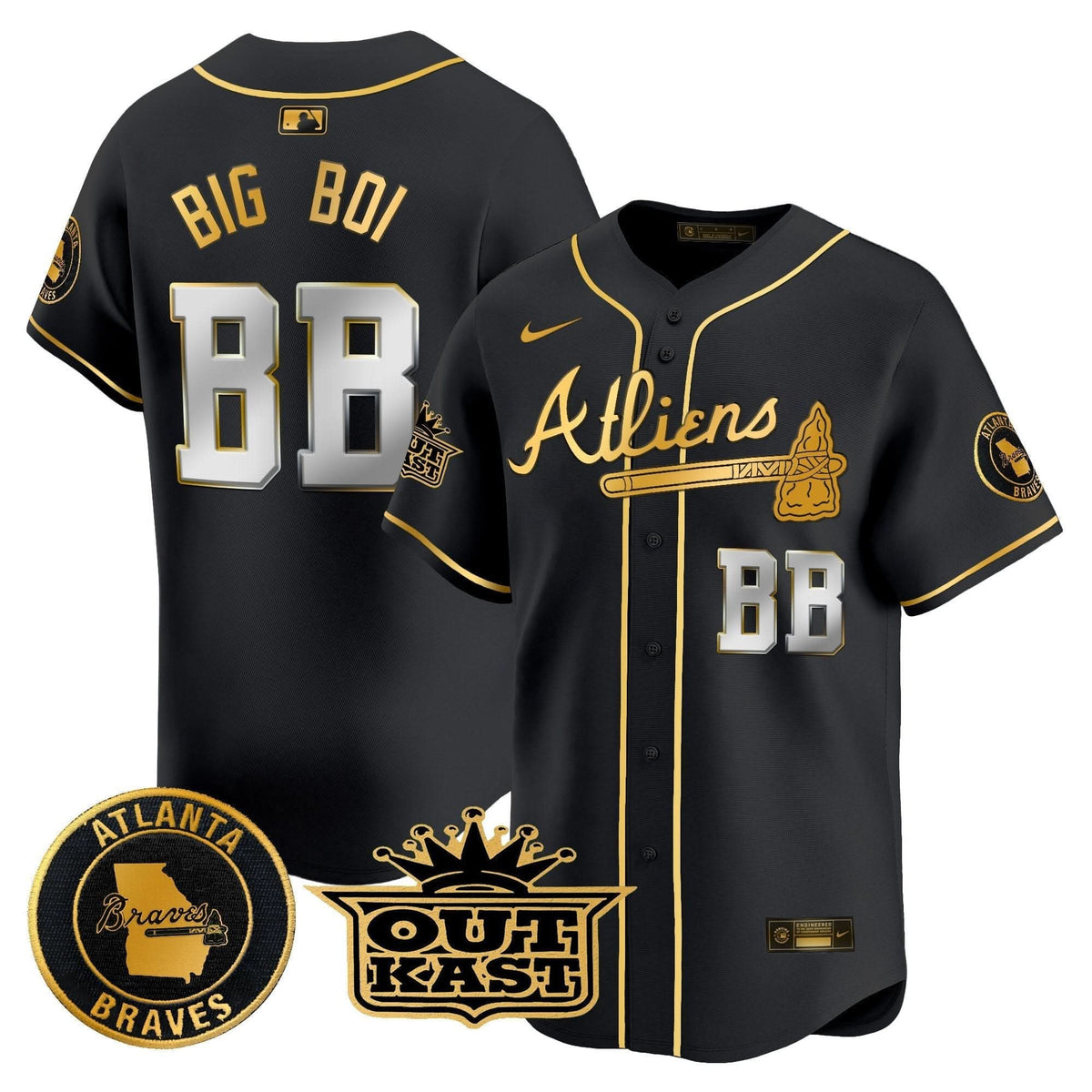 Atlanta Braves Atliens Vapor Premier Limited Jersey - Stitched