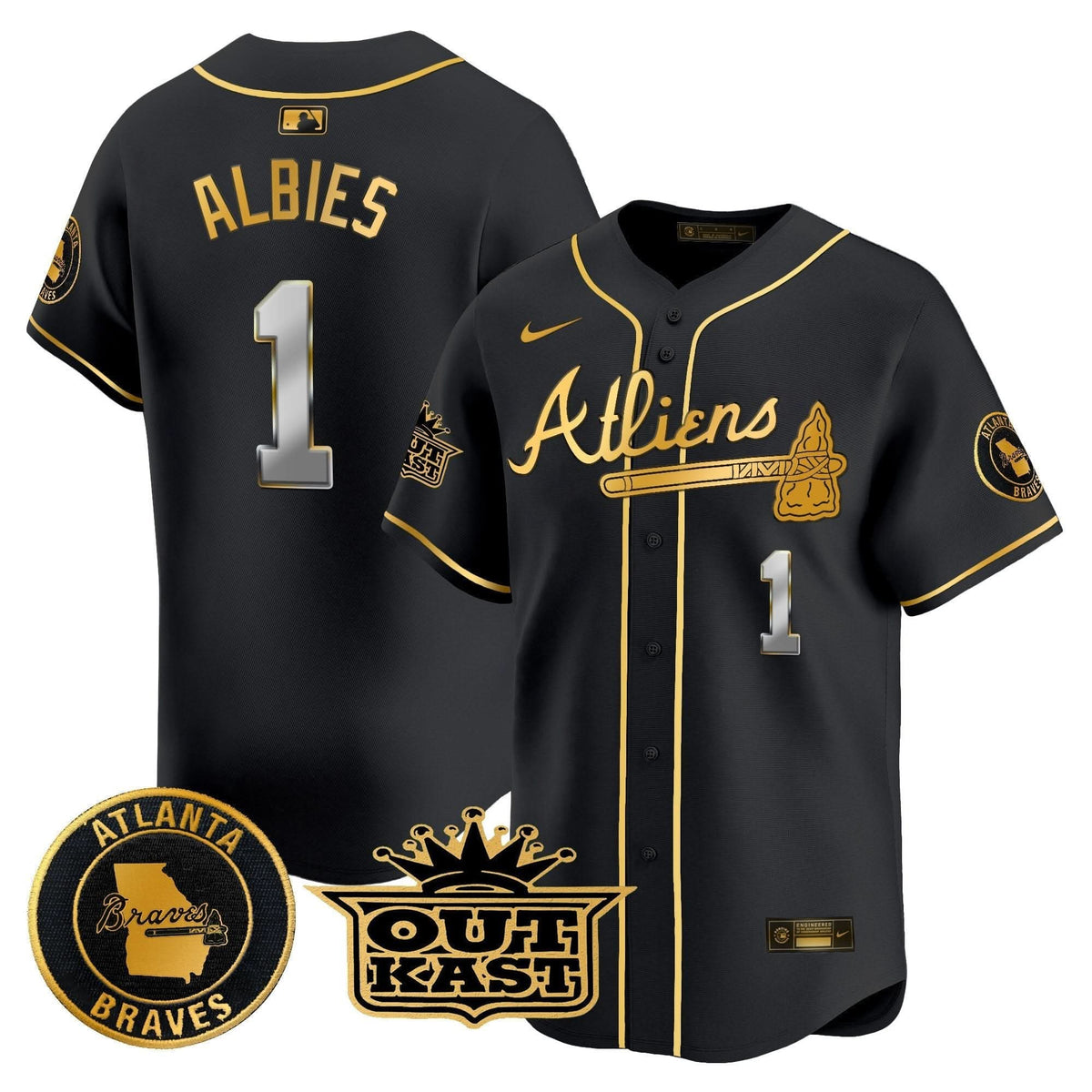 Atlanta Braves Atliens Vapor Premier Limited Jersey - Stitched