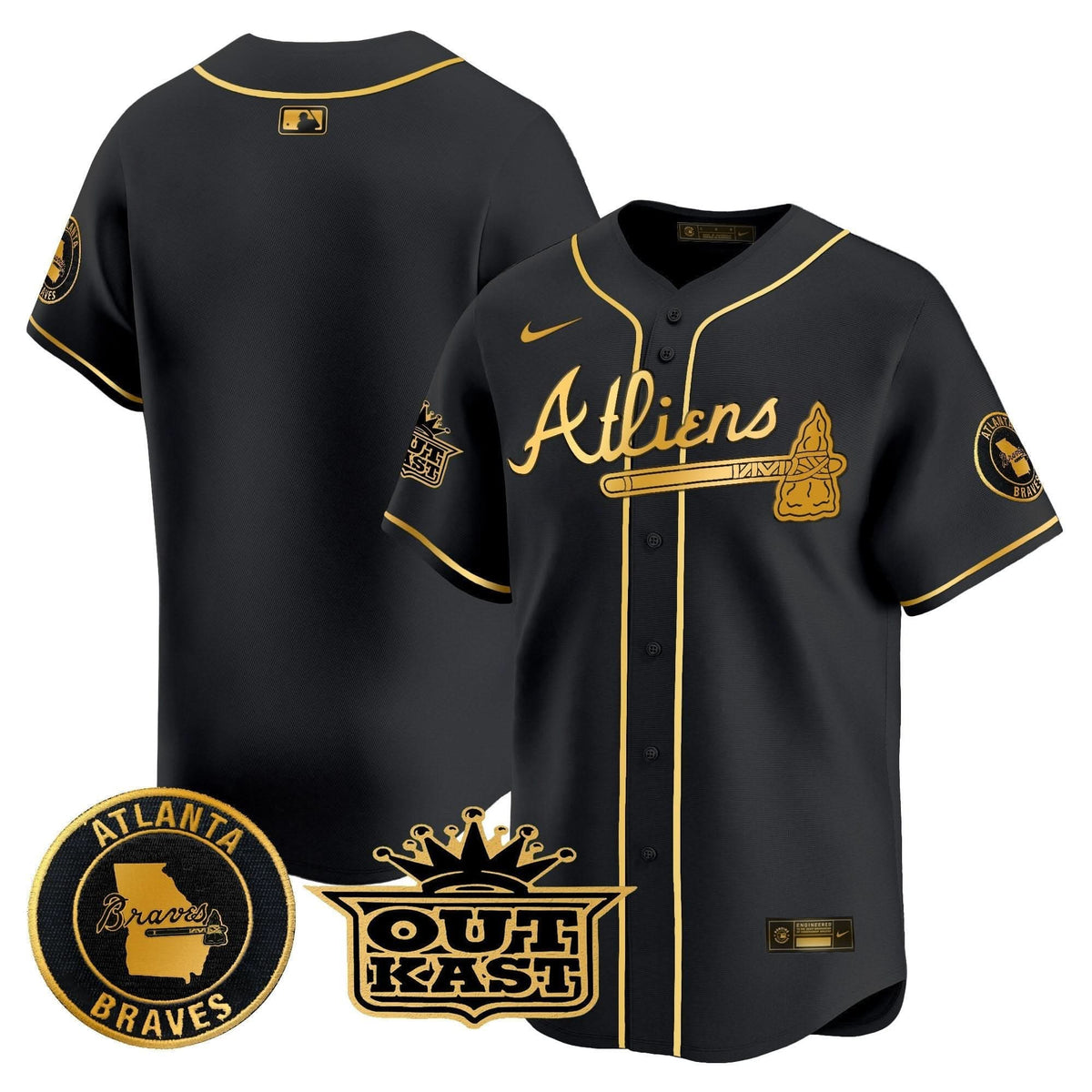 Atlanta Braves Atliens Vapor Premier Limited Jersey - Stitched