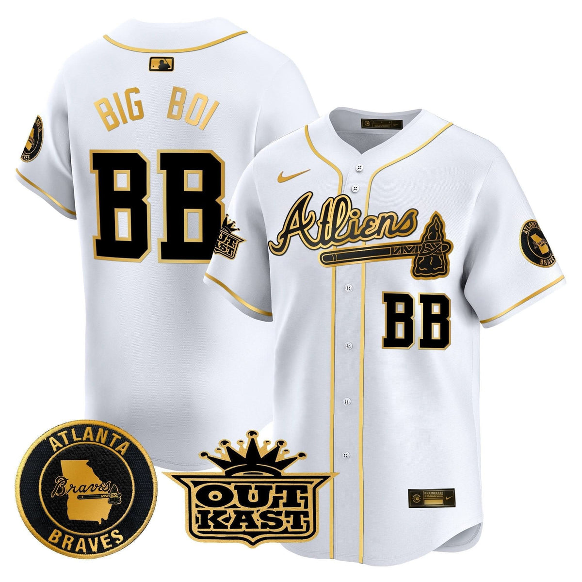 Atlanta Braves Atliens Vapor Premier Limited Jersey - Stitched