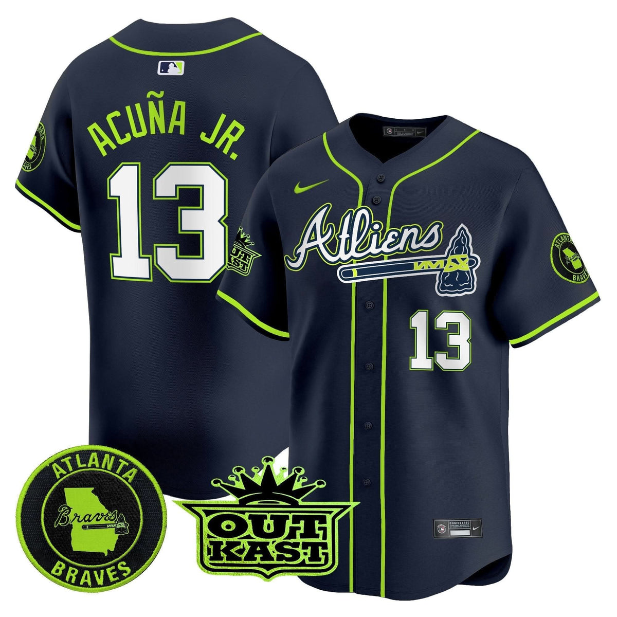 Atlanta Braves Atliens Vapor Premier Limited Jersey - Stitched