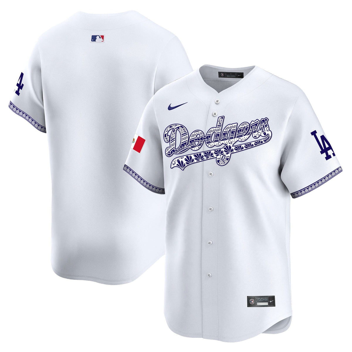 Los Angeles Dodgers Mexico Vapor Premier Limited Jersey V3 - Stitched-Cuztomshoes