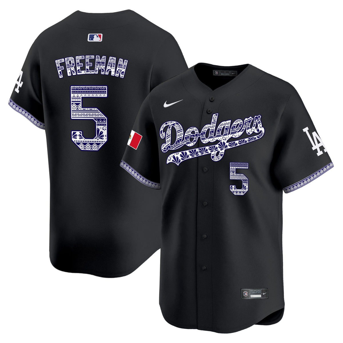 Los Angeles Dodgers Mexico Vapor Premier Limited Jersey V3 - Stitched-Cuztomshoes