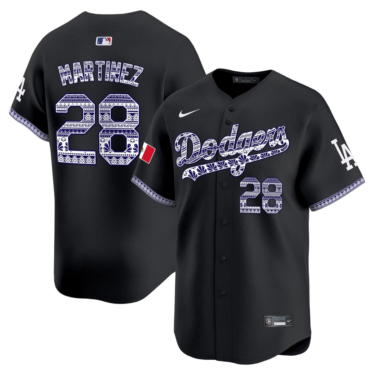 Los Angeles Dodgers Mexico Vapor Premier Limited Jersey V3 - Stitched-Cuztomshoes