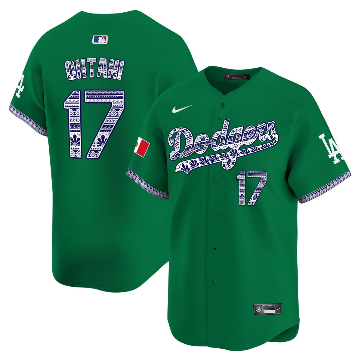 Los Angeles Dodgers Mexico Vapor Premier Limited Jersey V3 - Stitched-Cuztomshoes