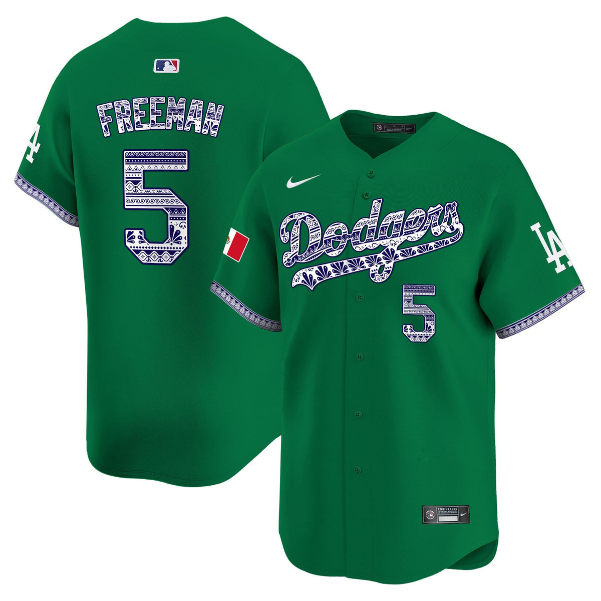 Los Angeles Dodgers Mexico Vapor Premier Limited Jersey V3 - Stitched-Cuztomshoes