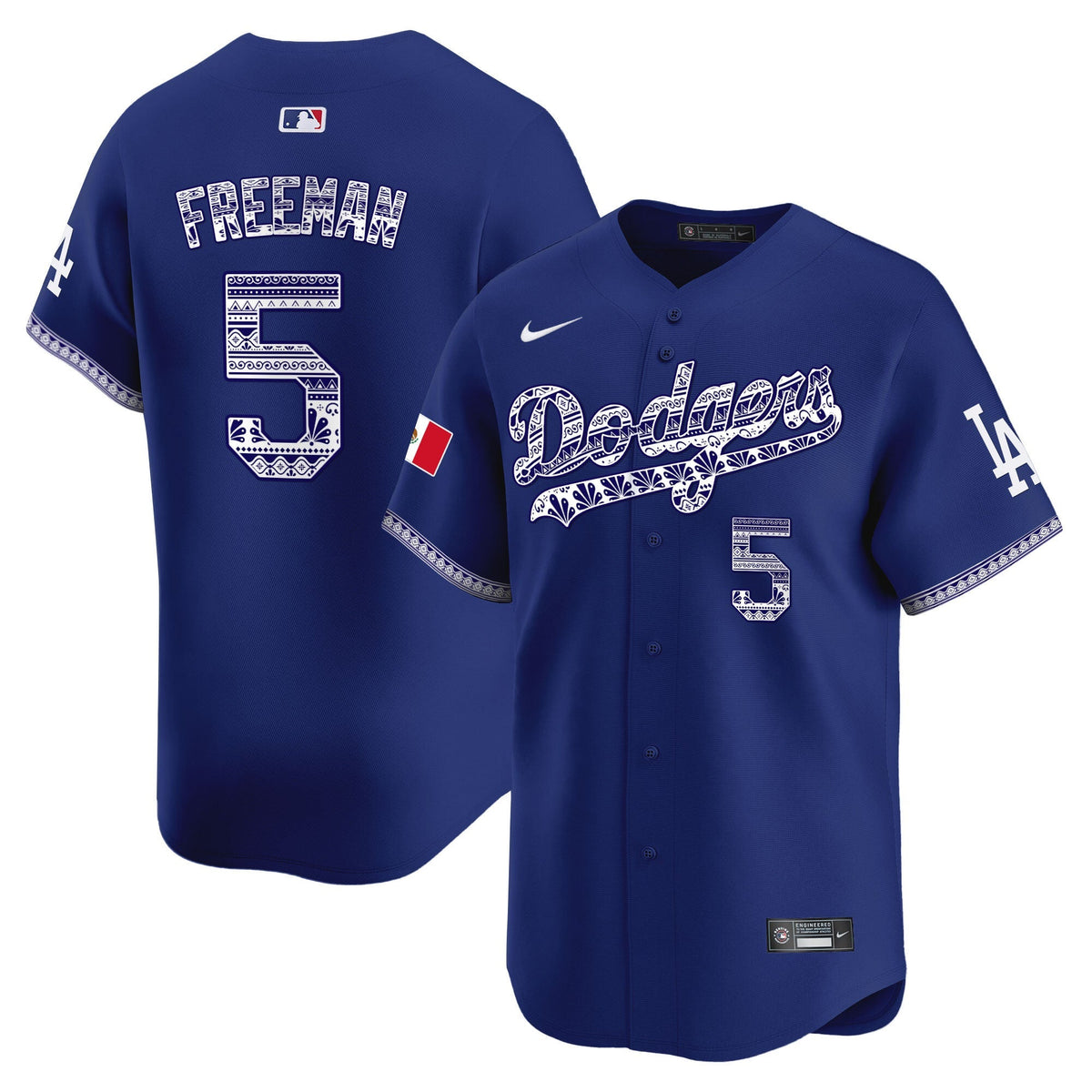 Los Angeles Dodgers Mexico Vapor Premier Limited Jersey V3 - Stitched-Cuztomshoes