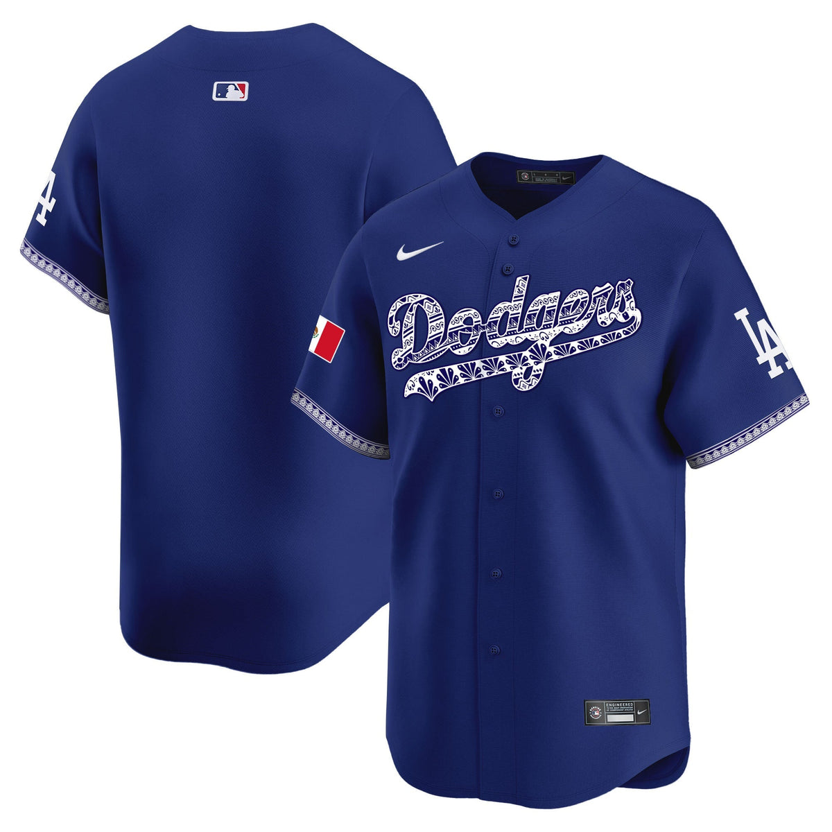 Los Angeles Dodgers Mexico Vapor Premier Limited Jersey V3 - Stitched-Cuztomshoes