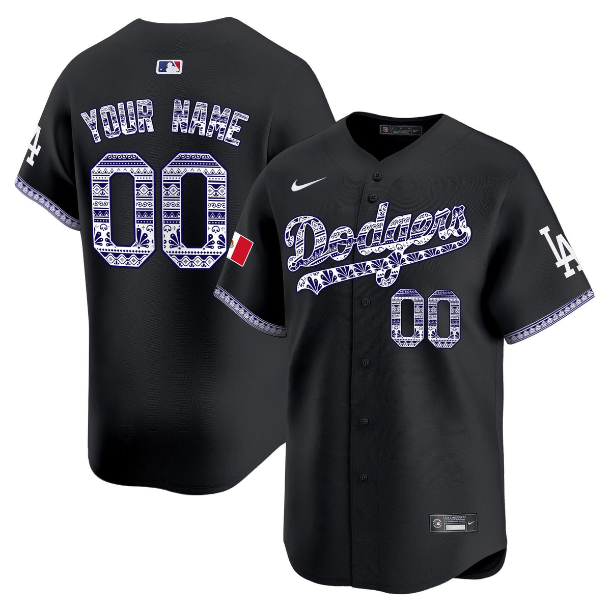 Los Angeles Dodgers Mexico Vapor Premier Limited Custom Jersey V3 - Stitched-Cuztomshoes