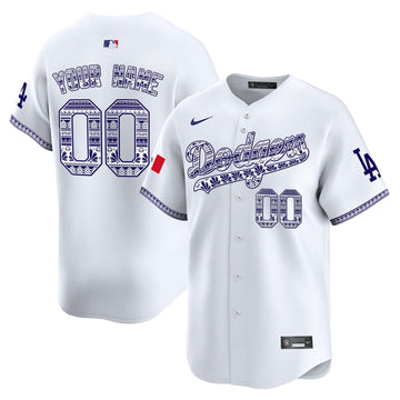 Los Angeles Dodgers Mexico Vapor Premier Limited Custom Jersey V3 - Stitched-Cuztomshoes