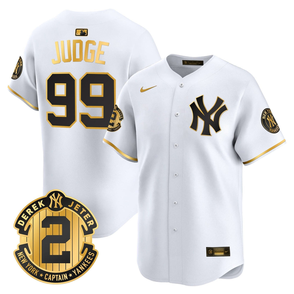 New York Yankees Derek Jeter Patch Vapor Premier Limited Jersey - Stitched