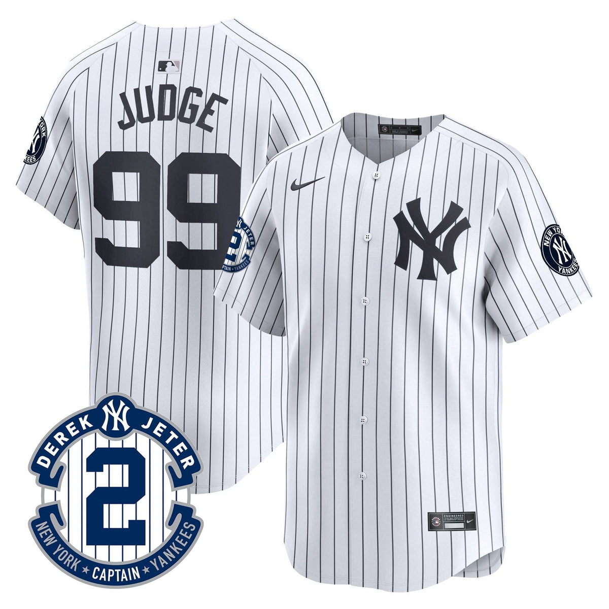 New York Yankees Derek Jeter Patch Vapor Premier Limited Jersey - Stitched