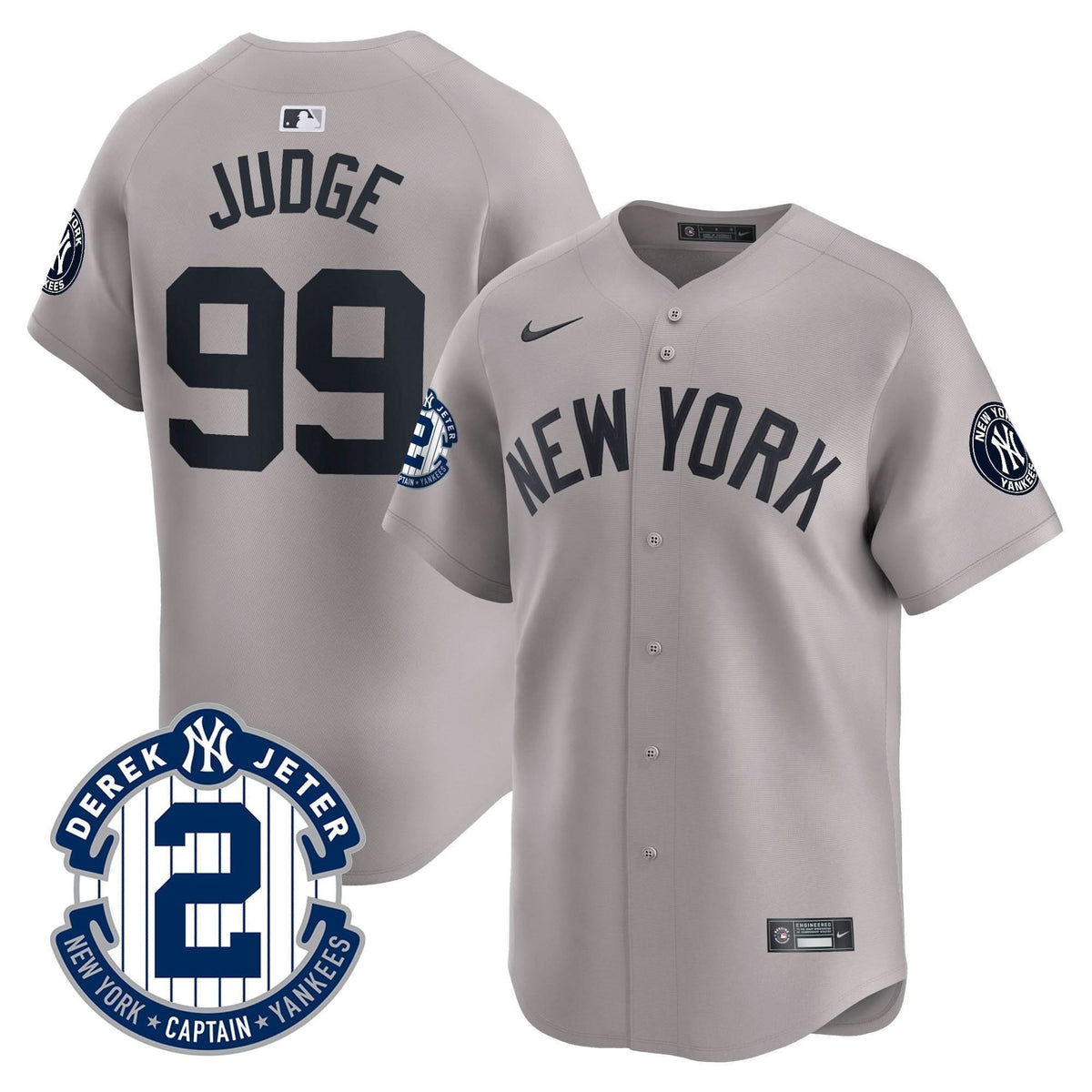 New York Yankees Derek Jeter Patch Vapor Premier Limited Jersey - Stitched