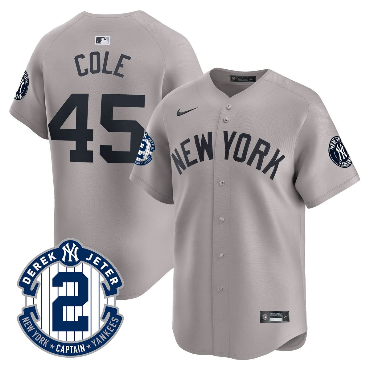 New York Yankees Derek Jeter Patch Vapor Premier Limited Jersey - Stitched