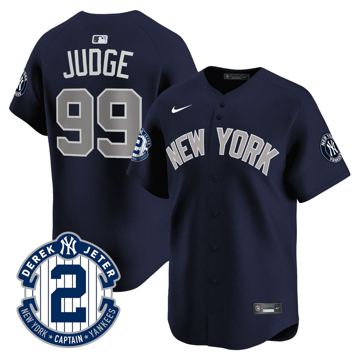 New York Yankees Derek Jeter Patch Vapor Premier Limited Jersey - Stitched