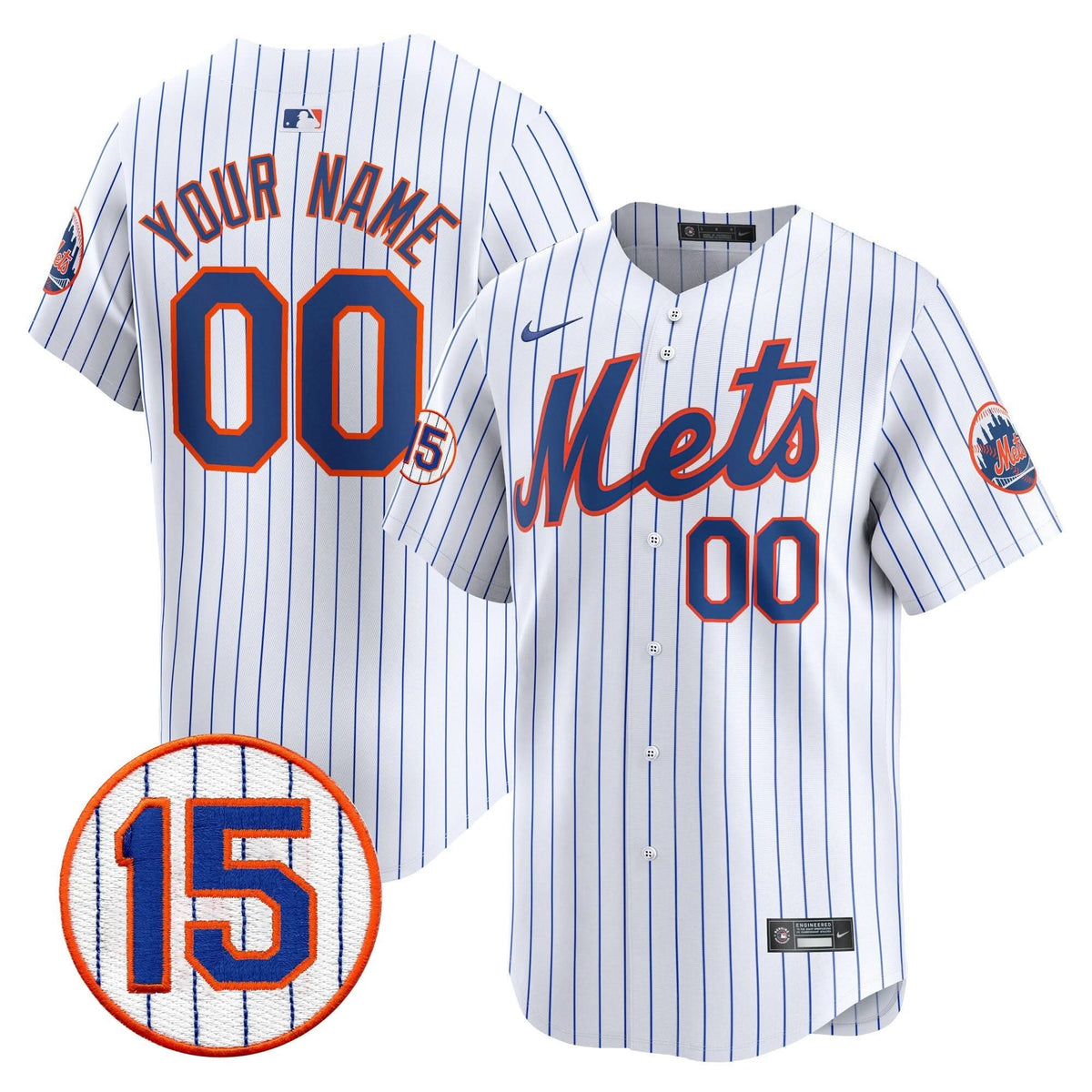 New York Mets Jerry Grote Patch Vapor Premier Limited Custom Jersey - Stitched
