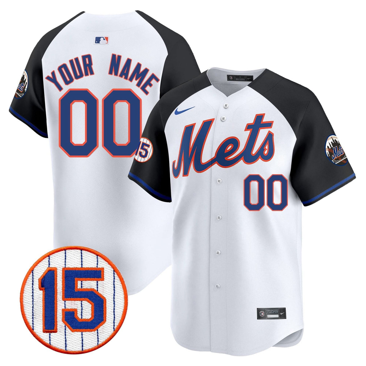 New York Mets Jerry Grote Patch Vapor Premier Limited Custom Jersey - Stitched