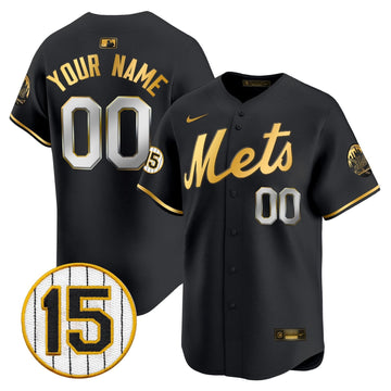 New York Mets Jerry Grote Patch Vapor Premier Limited Custom Jersey - Stitched