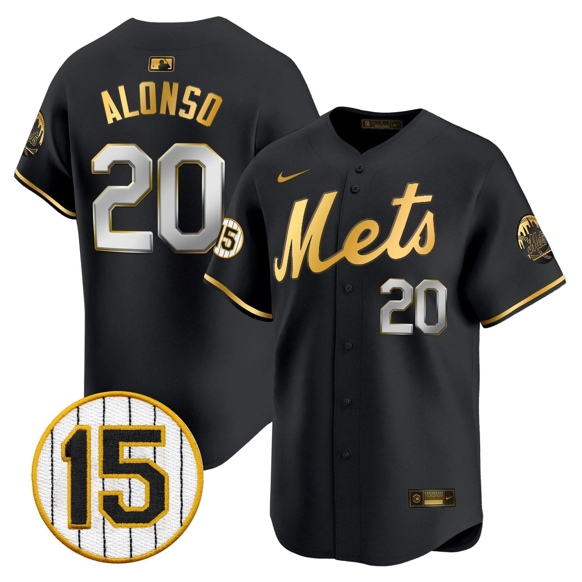 New York Mets Jerry Grote Patch Vapor Premier Limited Jersey - Stitched
