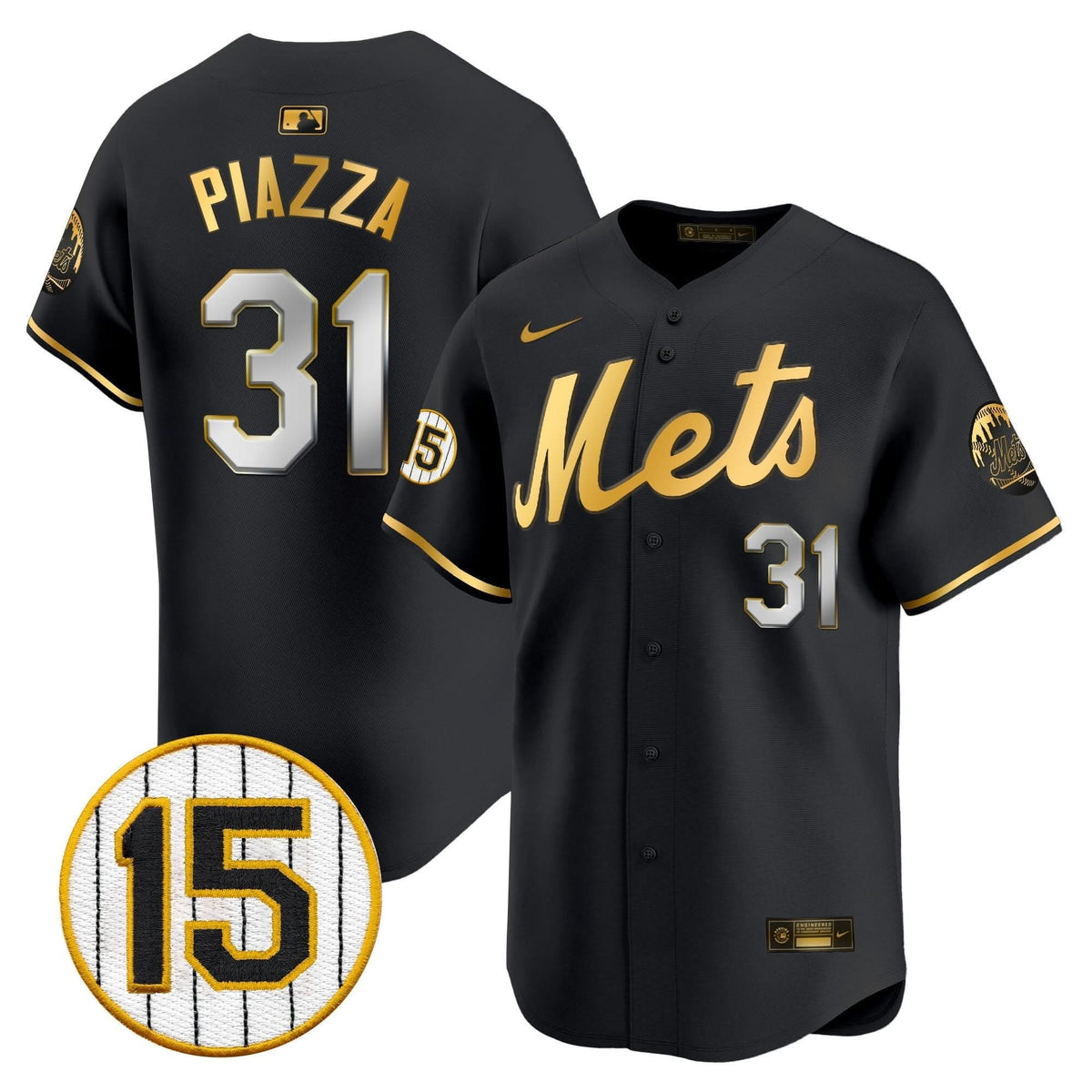 New York Mets Jerry Grote Patch Vapor Premier Limited Jersey - Stitched