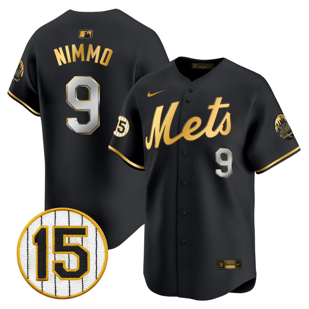 New York Mets Jerry Grote Patch Vapor Premier Limited Jersey - Stitched